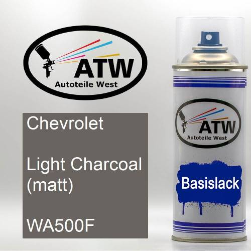 Chevrolet, Light Charcoal (matt), WA500F: 400ml Sprühdose, von ATW Autoteile West.